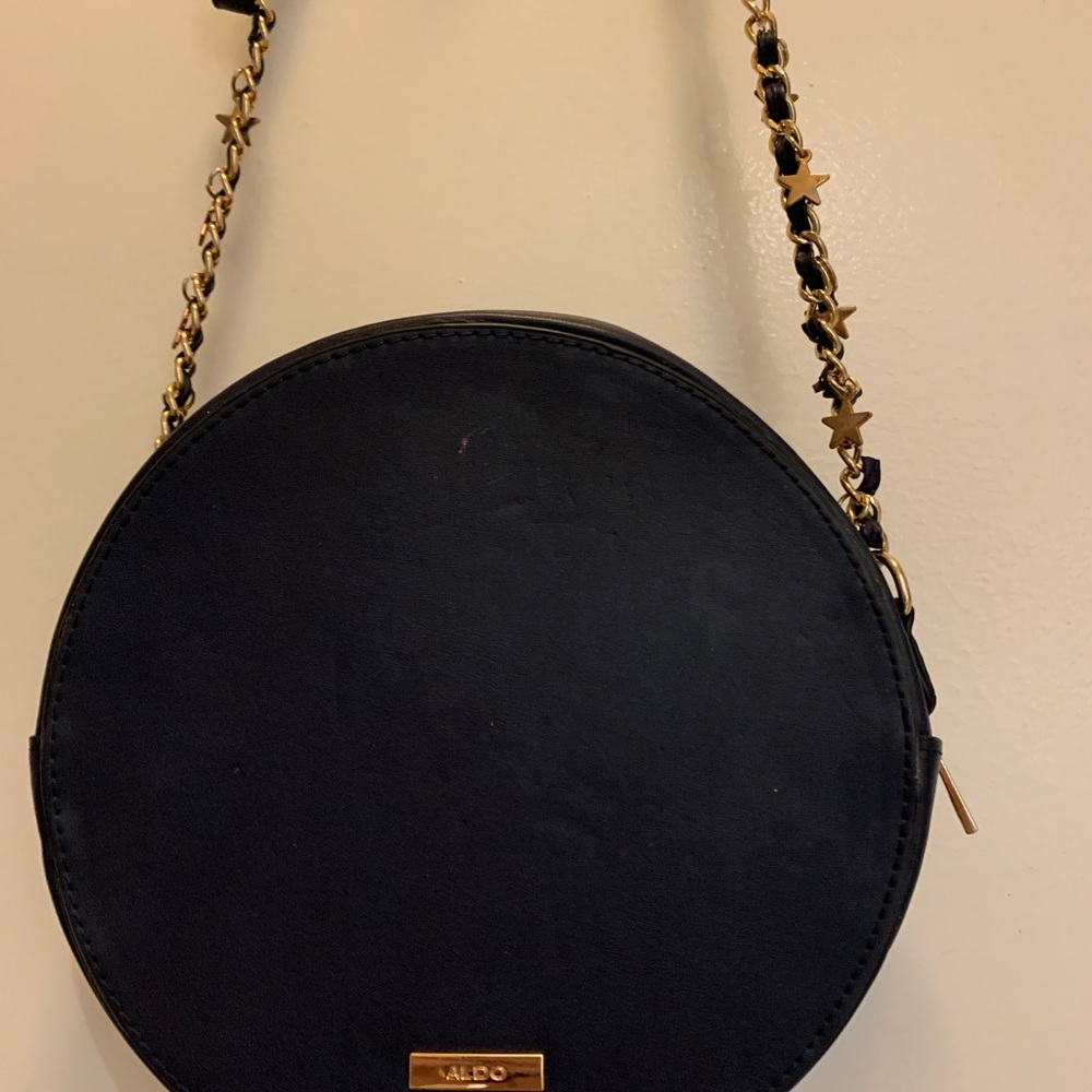 Aldo star and crescent round leather purse